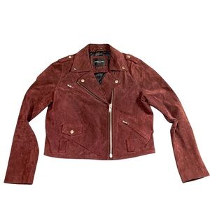 Obey Burgundy Suede Jacket